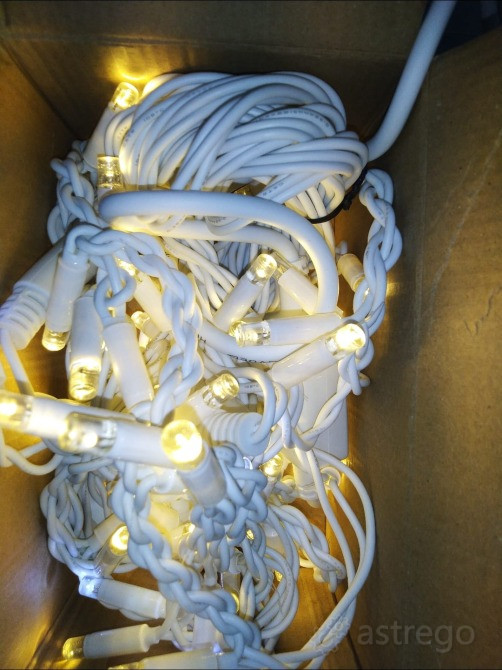 Гирлянда Бахрома Уличная каучук , белый провод, теплый свет, 3.0x0.6/0.5/0.4м., led, 220В. Казань - изображение 4