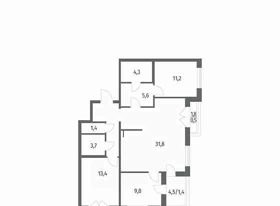 3-комн. квартира, 90.8 м2, 12/12 эт. Санкт-Петербург