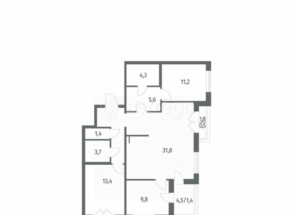 3-комн. квартира, 90.8 м2, 12/12 эт. Санкт-Петербург - изображение 1