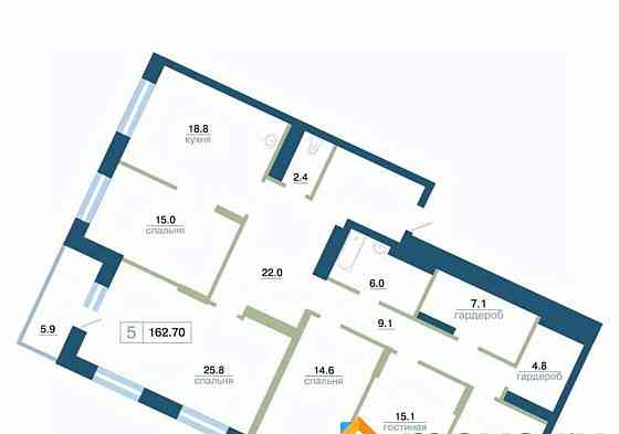 5-комн. квартира, 162.7 м2, 21/24 эт. Красноярск