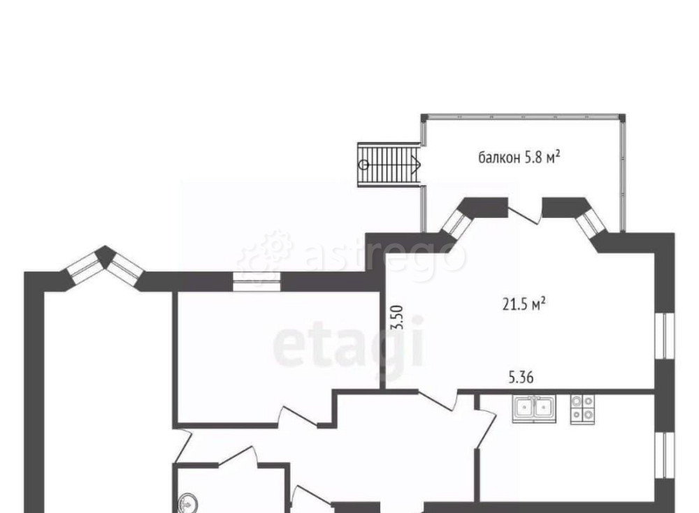 Комната, 21.5 м2, 1/3 эт. Санкт-Петербург - изображение 2