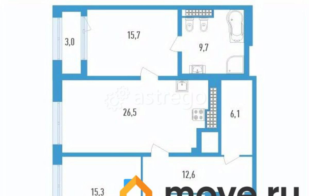 3-комн. квартира, 116.6 м2, 19/23 эт. Санкт-Петербург - изображение 1
