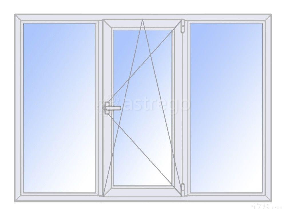 Пластиковое окно Wintech Thermotech, 5-камерное, 3-створчатое Чита - изображение 1