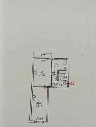 2-комн. квартира, 45.8 м2, 2/5 эт. Астрахань