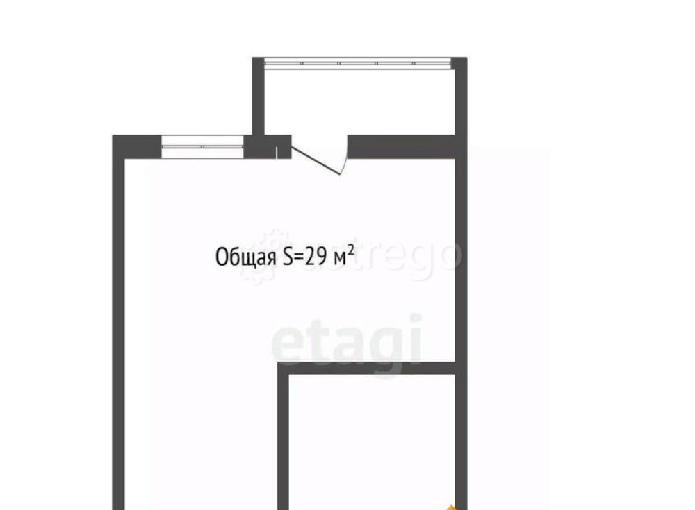 Студия, 29 м2, 3/5 эт. Бийск - изображение 1