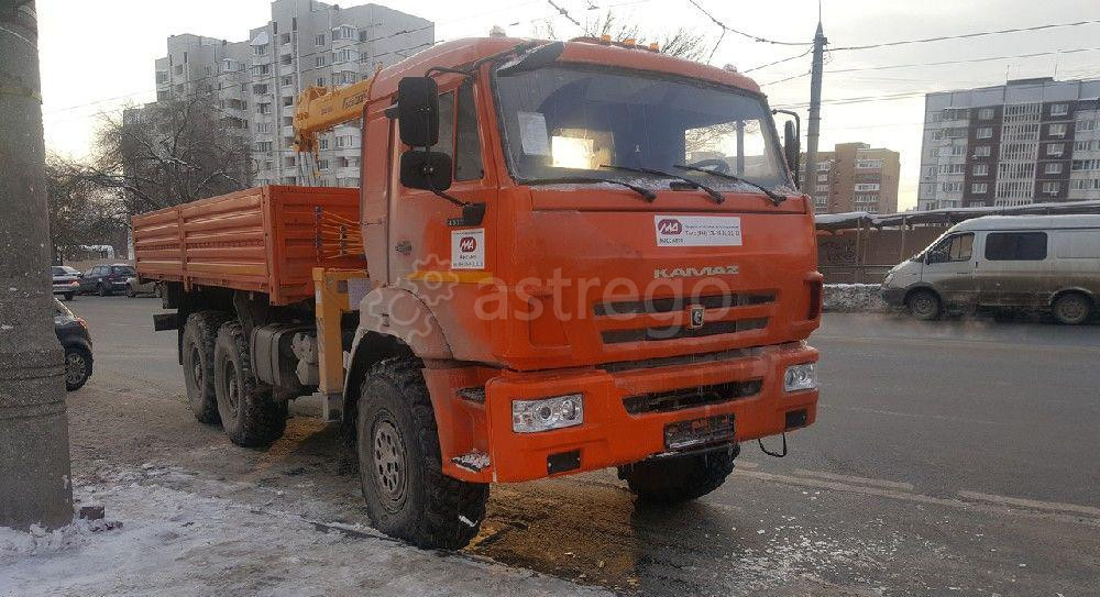 Манипулятор КМУ КАМАЗ 65117-3010-50 (Евро-5) + SOOSAN SCS736LII верх.упр. + борт сталь 6,8м. КамАЗ Самара - изображение 1