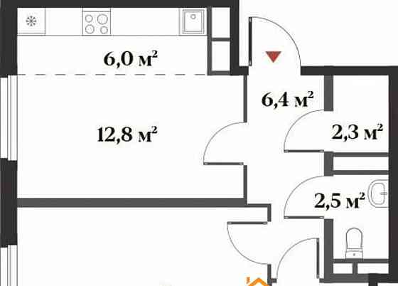2-комн. квартира, 50.6 м2, 5/6 эт. Красногорск