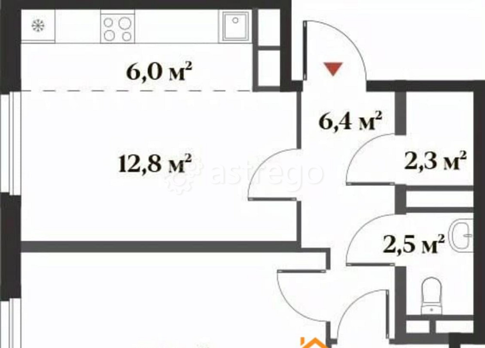 2-комн. квартира, 50.6 м2, 5/6 эт. Красногорск - изображение 1