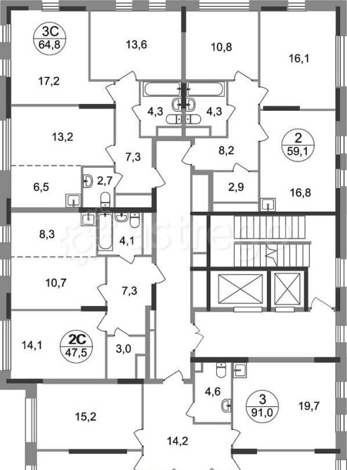 2-комн. квартира, 47 м2, 2/17 эт. Москва - изображение 10