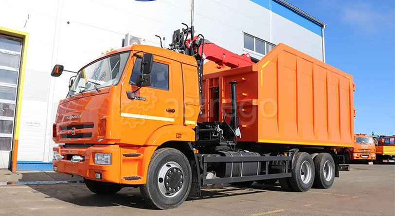 Ломовоз КМУ КамАЗ-65115-4094-56 (Евро-5), кузов 30 м3 Велмаш ВМ10-74М, захват RG-25 Краснодар - изображение 1