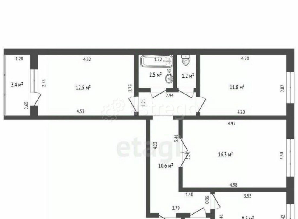 3-комн. квартира, 65.2 м2, 8/9 эт. Стерлитамак - изображение 5