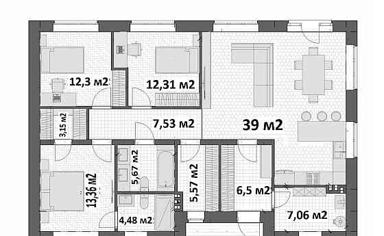 Коттедж, 123.4 м2, 1 эт. Москва