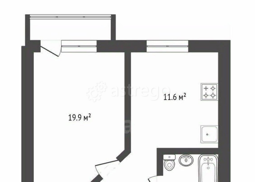 1-комн. квартира, 32 м2, 8/8 эт. Тында - изображение 5