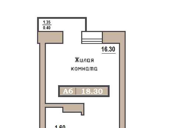 Студия, 18.3 м2, 6/9 эт. Красноярск