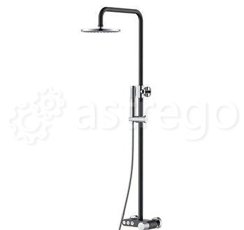 Душевая стойка BOHEME Stick ручка Touch 128-BCR.2 Black/Chrome Новосибирск - изображение 1