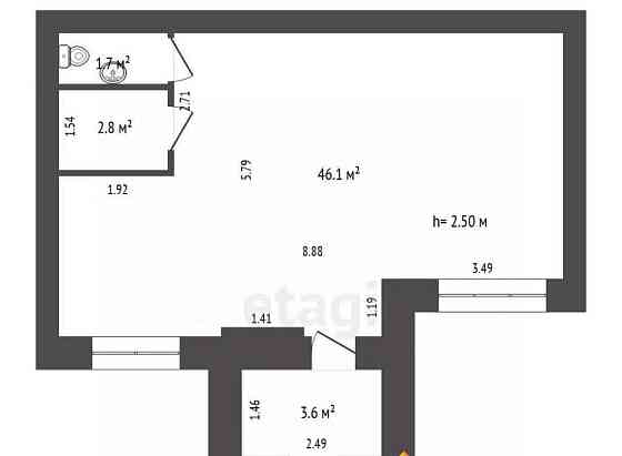 Свободного назначения, 54.2 м2 Стерлитамак