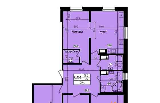 4-комн. квартира, 129.4 м2, 9/23 эт. Санкт-Петербург