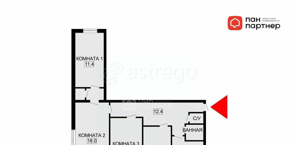 4-комн. квартира, 74.6 м2, 1/9 эт. Санкт-Петербург - изображение 7
