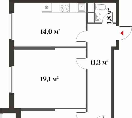 2-комн. квартира, 63.2 м2, 3/6 эт. Красногорск