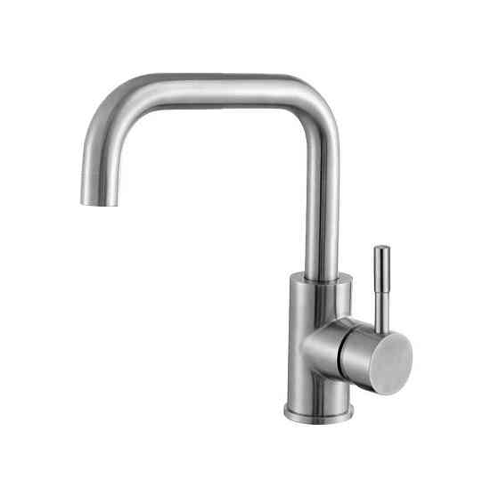 Смеситель для кухни Valfex Atria Graphite-4 с поворотным изливом, сталь Череповец