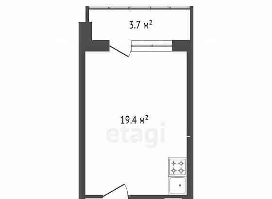 Студия, 26.9 м2, 7/19 эт. Красноярск