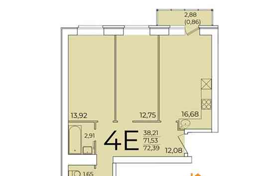 4-комн. квартира, 71.53 м2, 3/5 эт. Северодвинск
