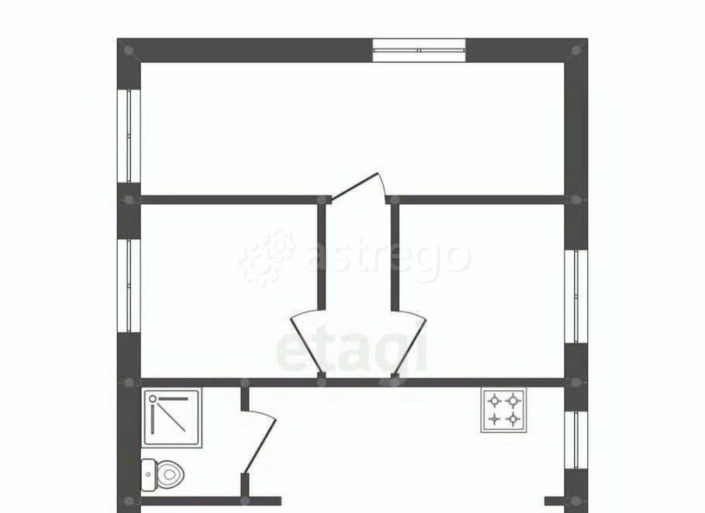 Дом, 60 м2, 8.9 сотки, 1 эт. Белогорск - изображение 3