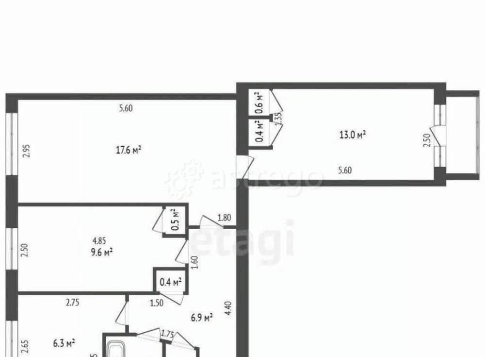 3-комн. квартира, 52 м2, 4/5 эт. Котлас - изображение 5