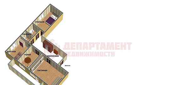 3-комн. квартира, 78.3 м2, 2/4 эт. Астрахань