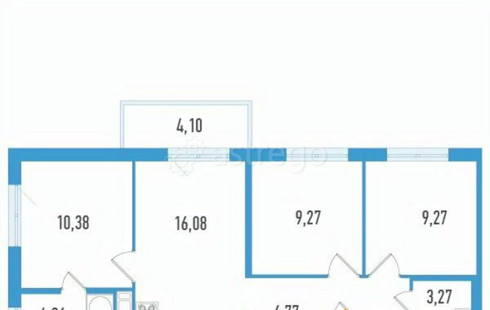 3-комн. квартира, 62.15 м2, 10/12 эт. Санкт-Петербург - изображение 1