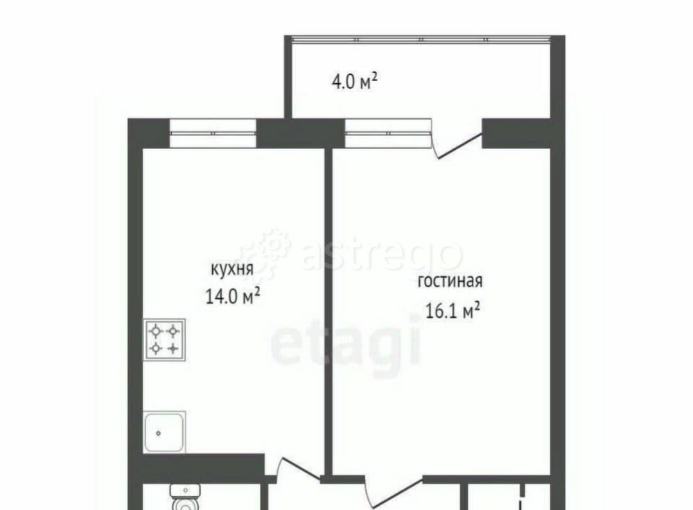 1-комн. квартира, 47.1 м2, 8/8 эт. Емельяново - изображение 7