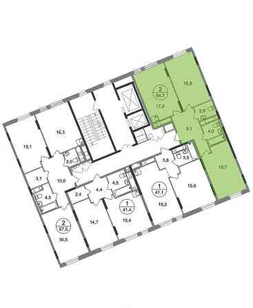 2-комн. квартира, 64 м2, 11/17 эт. Москва