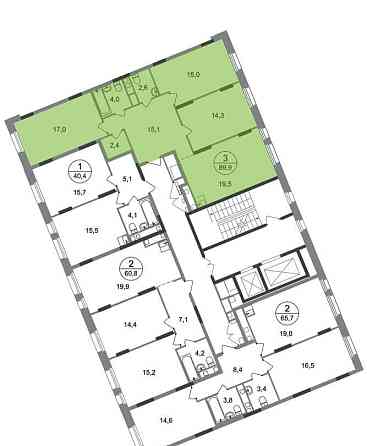 3-комн. квартира, 89 м2, 7/17 эт. Москва
