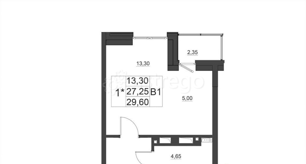 Студия, 29.6 м2, 17/17 эт. Красноярск - изображение 1