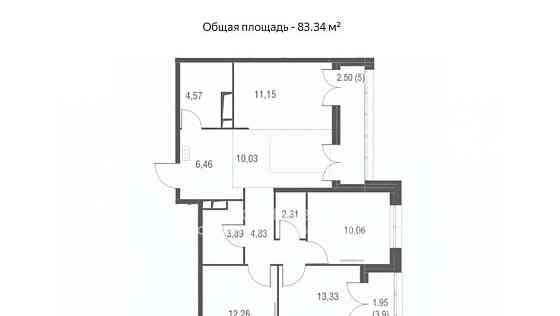 4-комн. квартира, 83.34 м2, 7/24 эт. Одинцово
