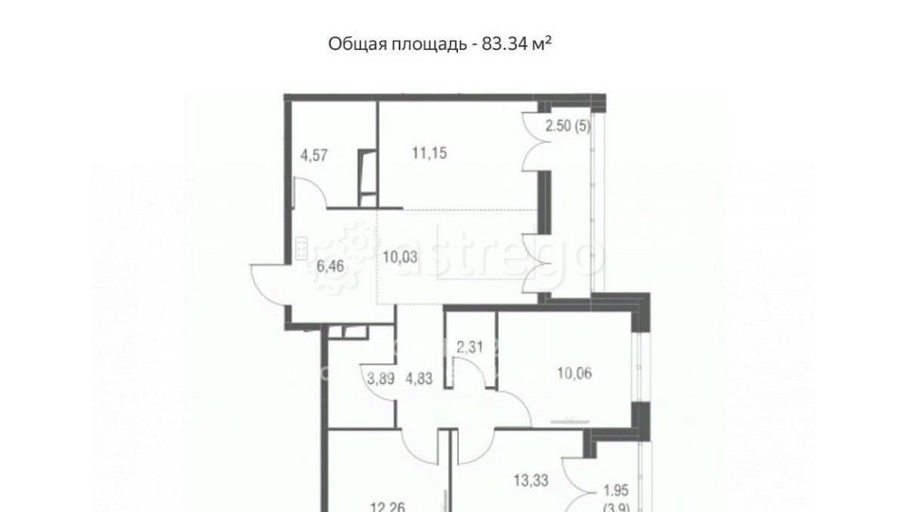 4-комн. квартира, 83.34 м2, 7/24 эт. Одинцово - изображение 1
