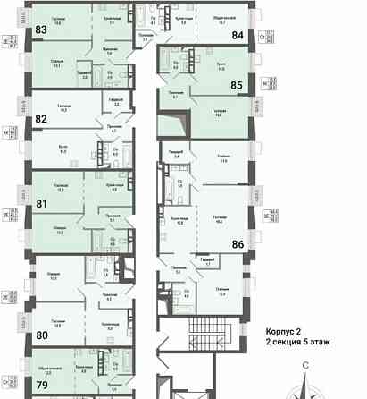 1-комн. квартира, 38.5 м2, 5/8 эт. Королев