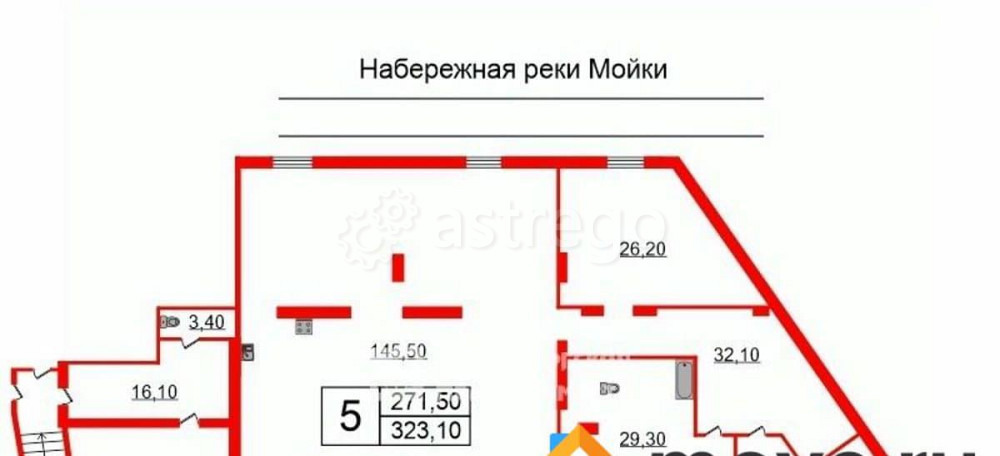 5-комн. квартира, 323.1 м2, 4/4 эт. Санкт-Петербург - изображение 7
