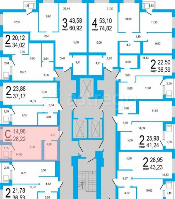 1-комн. квартира, 28.22 м2, 3/25 эт. Уфа - изображение 7