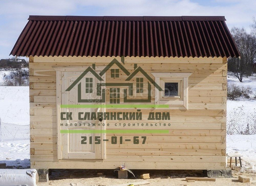 Баня 2.5х3.5 м два отделения из бруса 100х150 мм Красноярск - изображение 1
