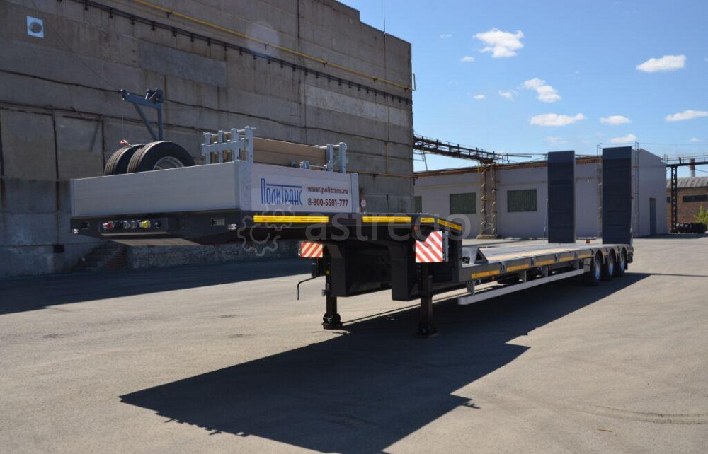 Полуприцеп трал 94183-010 грузоподъемность 39,2 т механические трапы ССУ 1300/1350 Политранс Краснодар - изображение 1