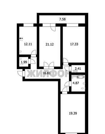 3-комн. квартира, 100.7 м2, 8/12 эт. Красноярск