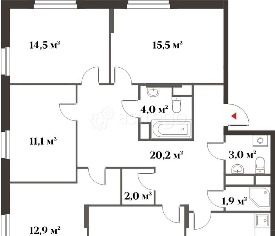 5-комн. квартира, 117.3 м2, 3/6 эт. Красногорск - изображение 1