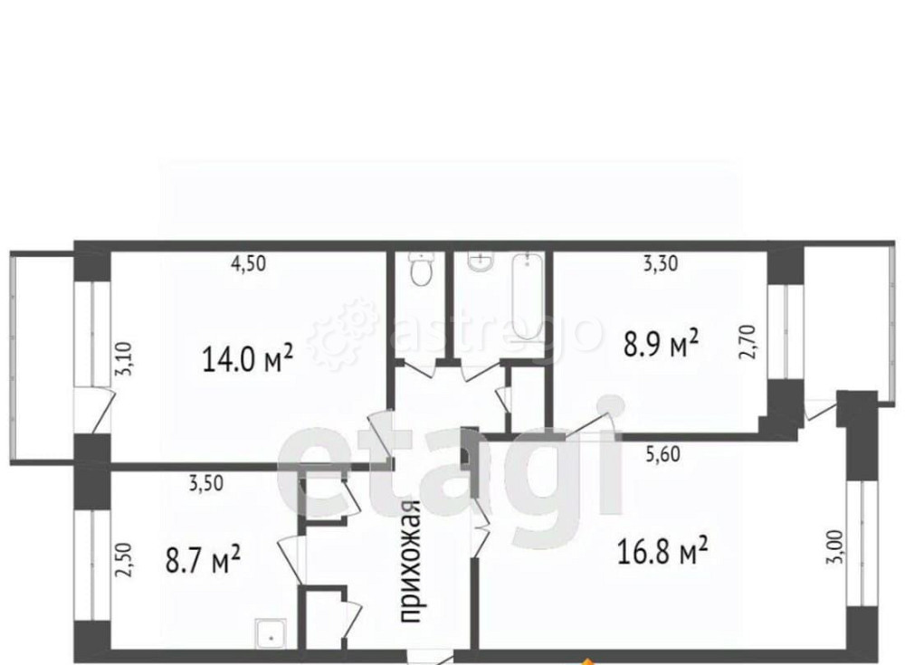 3-комн. квартира, 61 м2, 4/5 эт. Красноярск - изображение 7