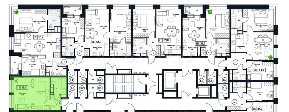 Студия, 29.8 м2, 6/17 эт. Пушкино - изображение 4