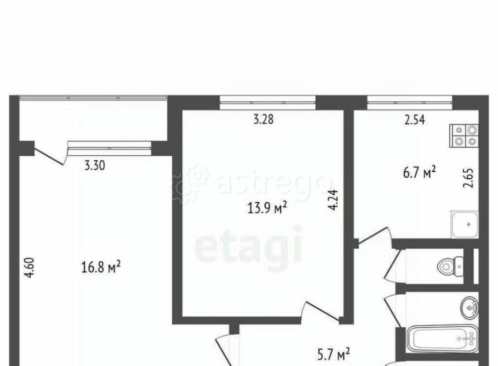 2-комн. квартира, 46.4 м2, 1/12 эт. Химки - изображение 7