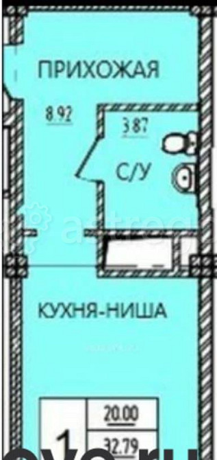 Студия, 34.25 м2, 12/15 эт. Красноярск - изображение 1