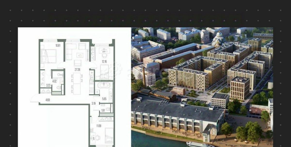 3-комн. квартира, 84.01 м2, 10/10 эт. Санкт-Петербург - изображение 1
