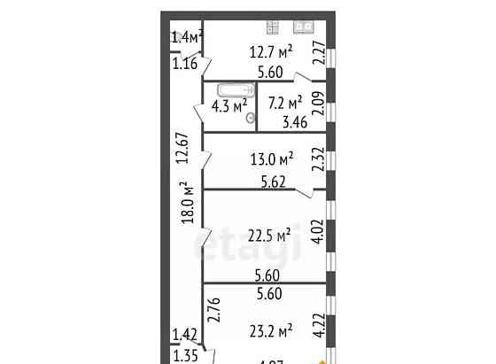 4-комн. квартира, 135.3 м2, 4/6 эт. Санкт-Петербург