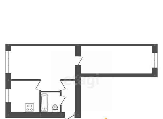 2-комн. квартира, 43.3 м2, 5/5 эт. Белогорск